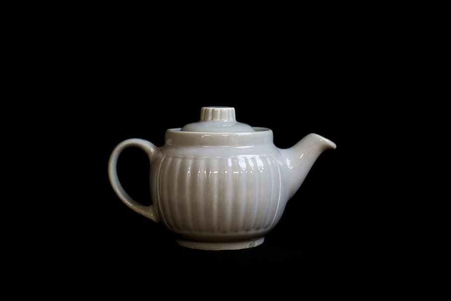 tee, tableware, porcelain, teapot, black background, studio shot HD wallpaper