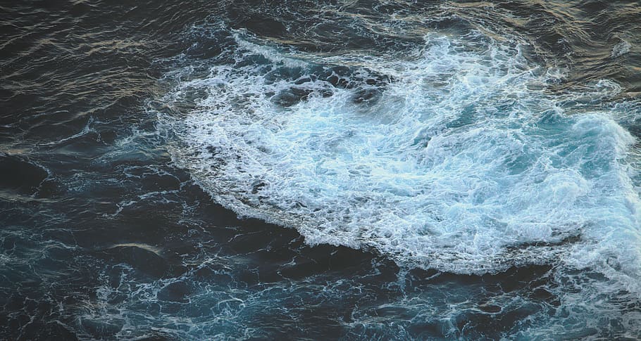 waves, sea, water, motion, surfing, aquatic sport, nature, full frame HD wallpaper