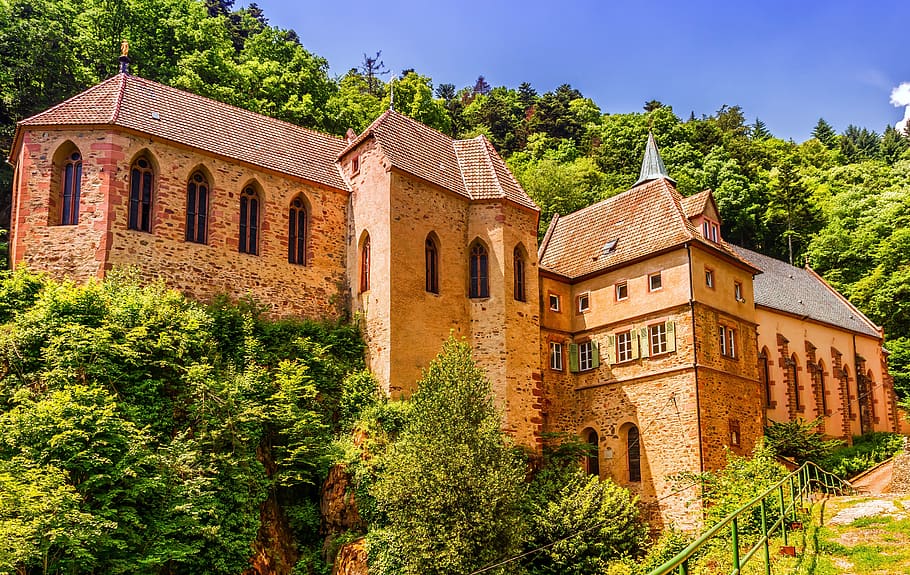 Brown Concrete Building, ancient, architecture, castle, daylight HD wallpaper