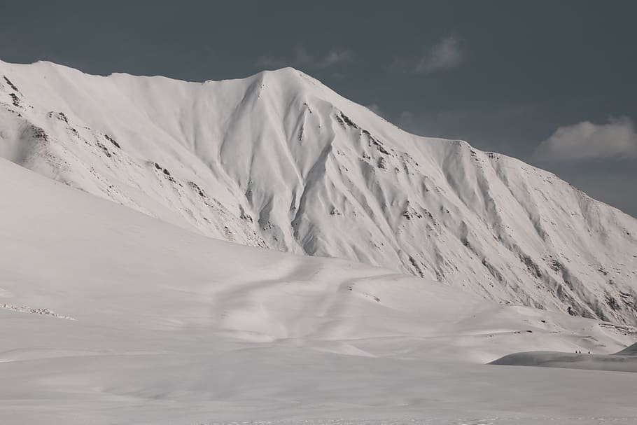 snow covered mountain, cold temperature, winter, cloud - sky HD wallpaper