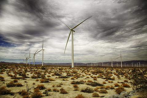 white wind mills, motor, machine, engine, turbine, wind turbine HD wallpaper