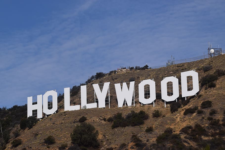 hollywood, hollywood sign, los angeles, california, landmark, HD wallpaper