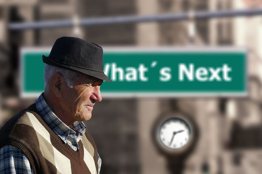 man, senior, old, arrow, forward, outlook, pension, mobility HD wallpaper