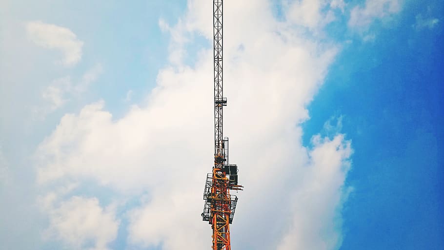 tower crane, architectural engineering, china, sky, cloud - sky HD wallpaper