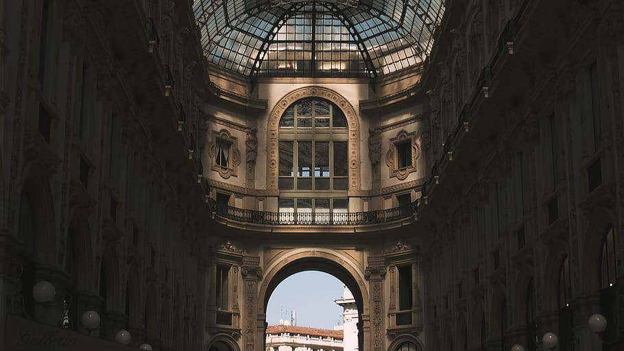 italy, metropolitan city of milan, art, art gallery, glass, HD wallpaper