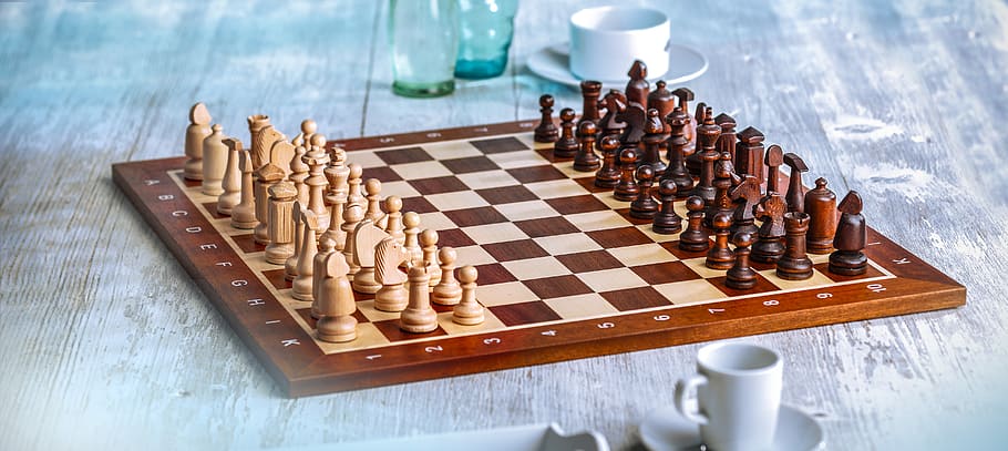 chess, chess board, large chess 10x10, chess pieces, board game, HD wallpaper