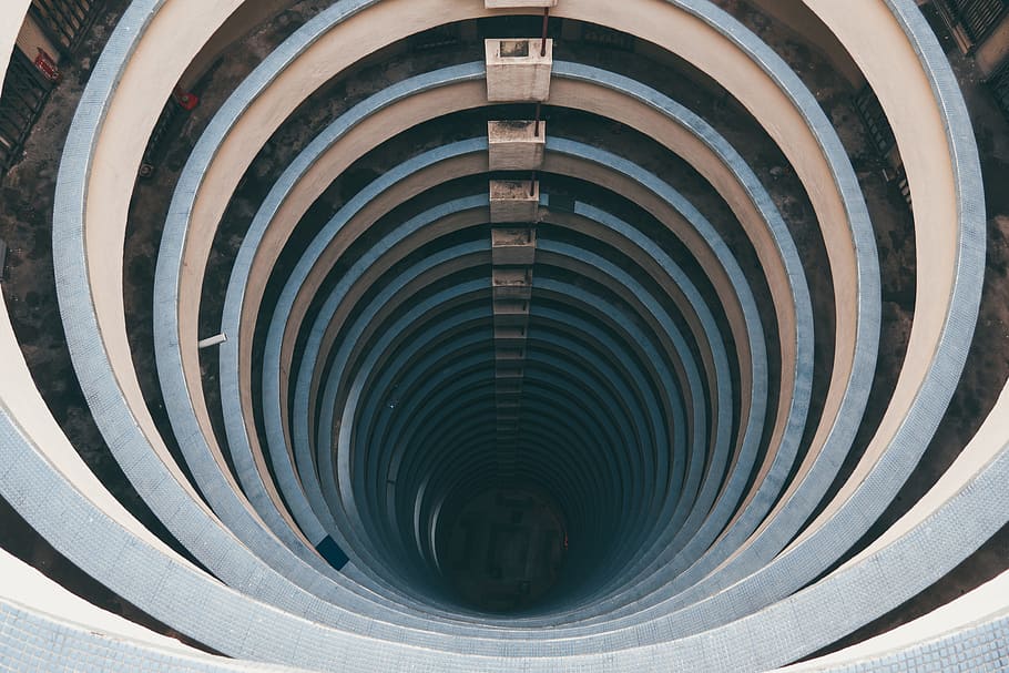 Tunnel Architecture, pattern, geometric shape, spiral, circle HD wallpaper