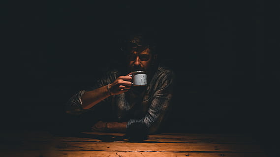 man drinking coffee, food and drink, refreshment, one person HD wallpaper