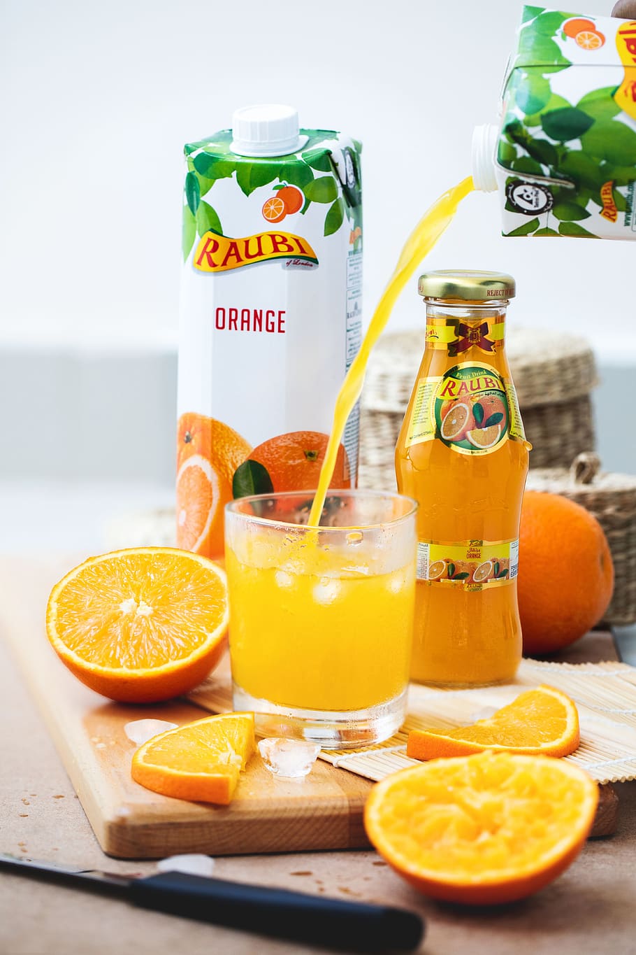 orange juice pack, food and drink, citrus fruit, healthy eating HD wallpaper
