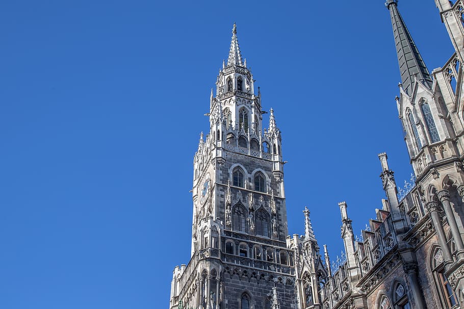 gray concrete building, tower, architecture, steeple, spire, church HD wallpaper