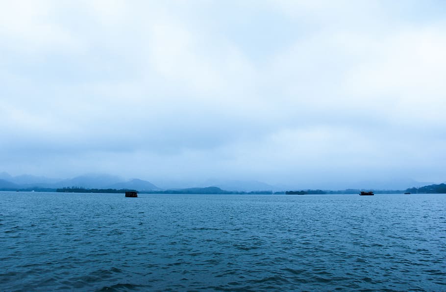 lake, blue, water, scenics - nature, sky, beauty in nature HD wallpaper