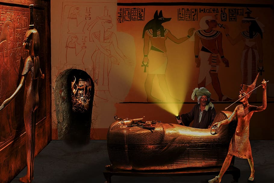 egypt, ancient, tutankhamun, grave, mummy, object, history, HD wallpaper