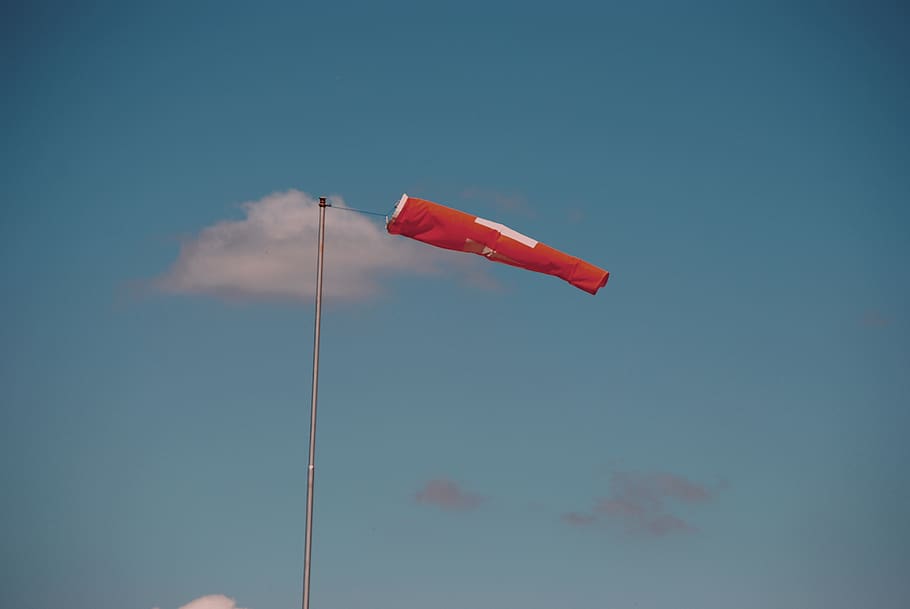 red flag on pole during daytime, symbol, american flag, summer HD wallpaper