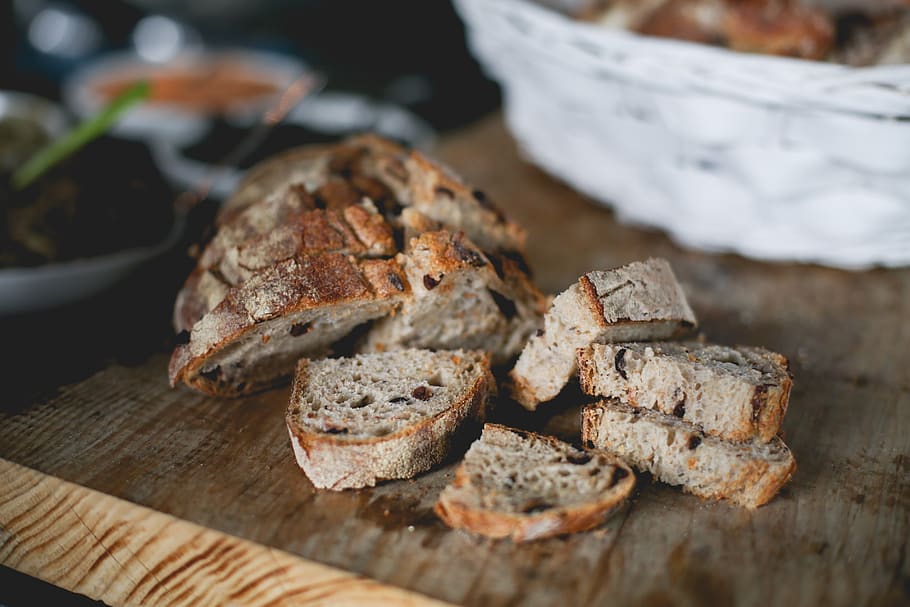 Selective Focus Photography of Slices of Breads, baked goods HD wallpaper