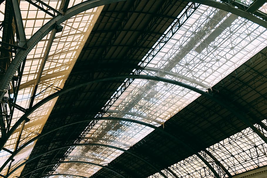 building, architecture, window, skylight, staircase, arched HD wallpaper