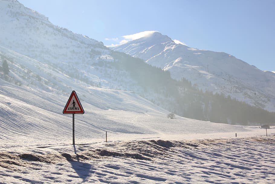 winter, snow, landscape, cold temperature, mountain, sign, scenics - nature HD wallpaper