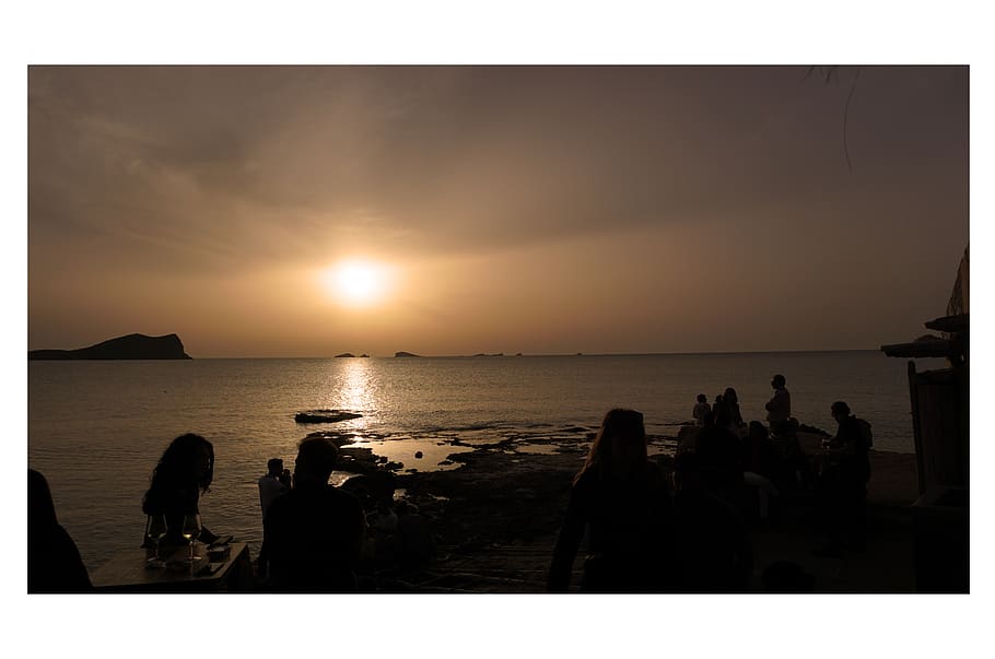 ibiza, spain, sol, bar, chill, sunset, islabonita, spring, goodvibes HD wallpaper