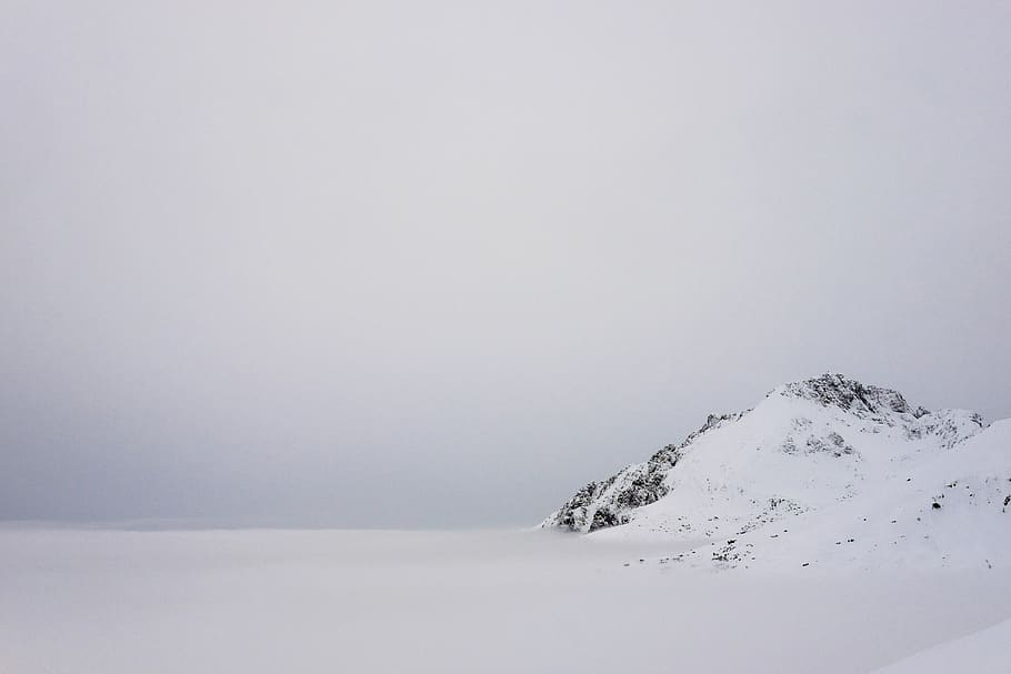 snow covered mountain, nature, outdoors, mountain range, ice HD wallpaper