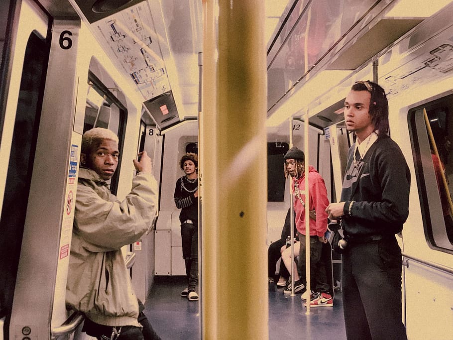 Four people in a train. Люди в поезде. Коридор поезда. Man in Train.