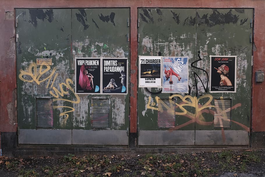 sweden, stockholm, södermalm, graffiti, old, decay, red, green HD wallpaper