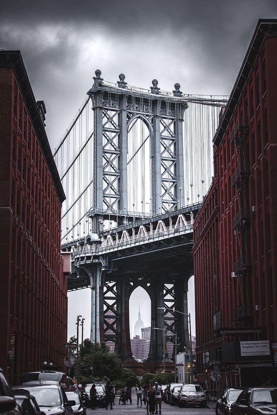 long exposure photography of grey metal bridge, street, sky, cloud, HD wallpaper