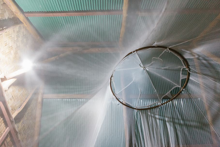 white mosquito net, building, architecture, window, home decor HD wallpaper