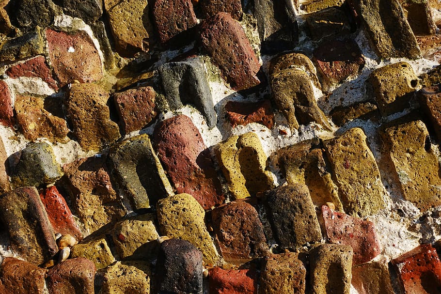 brick, worn, ruin, erosion, wear, construction, old, broken HD wallpaper
