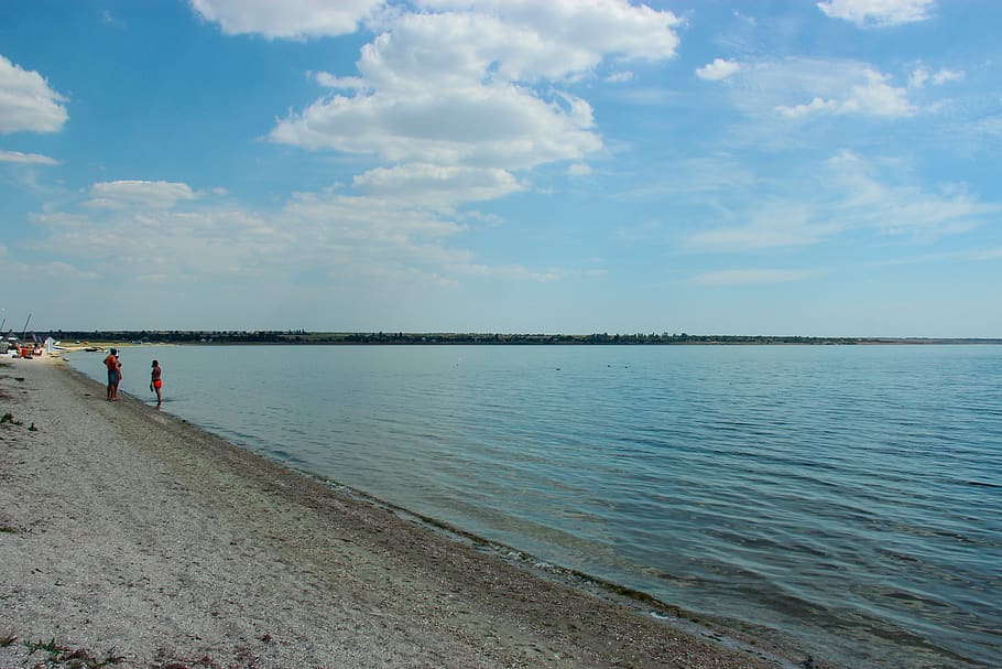 sea, beach, send, nature, holidays, sky, water, landscape, cloud - sky HD wallpaper