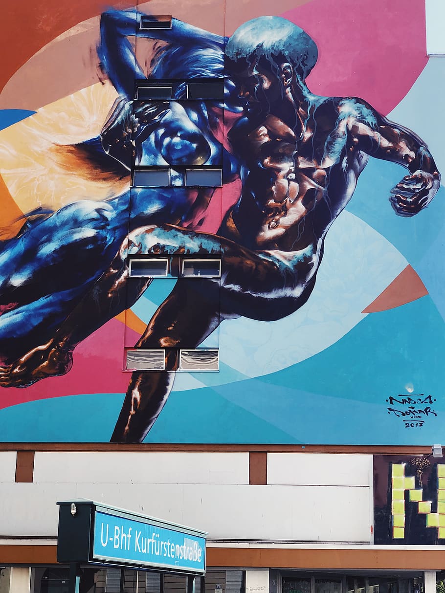 berlin, germany, art, advertisement, kurfürstenstraße 38 HD wallpaper