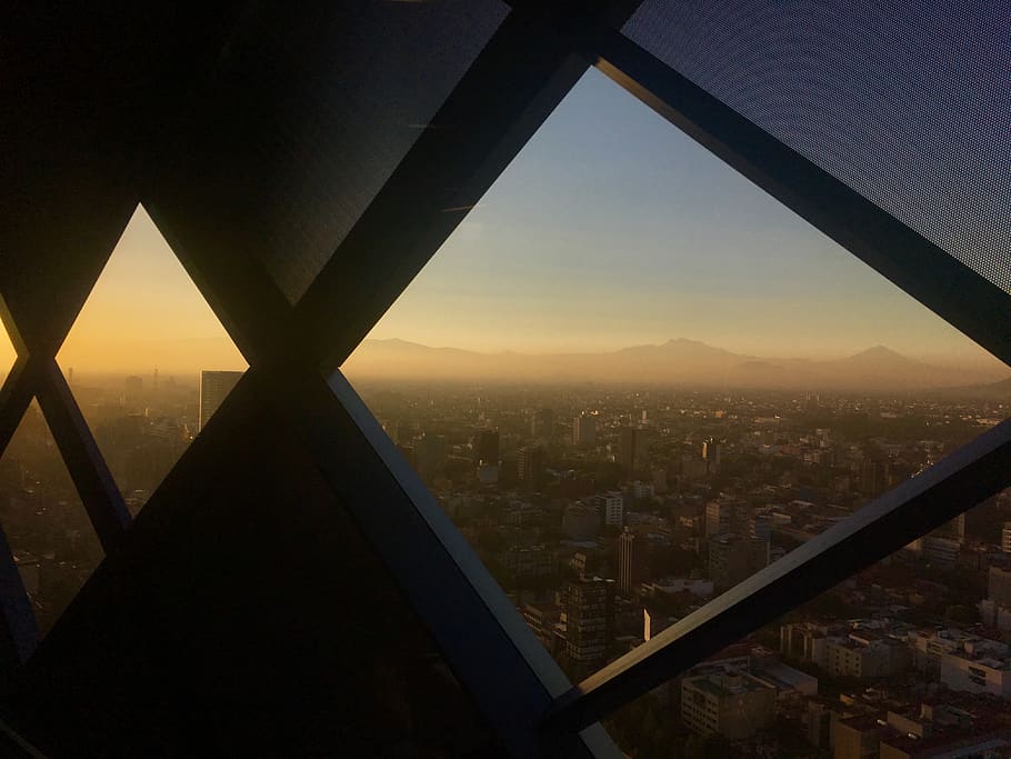 mexico, ciudad de méxico, torre bbva bancomer, dawn, sunrise, HD wallpaper