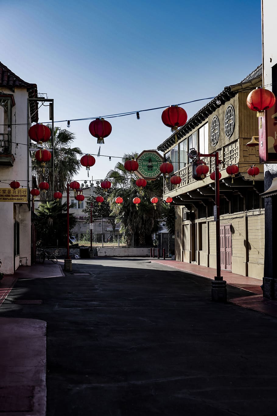 chinatown, la, lantern, building exterior, built structure HD wallpaper