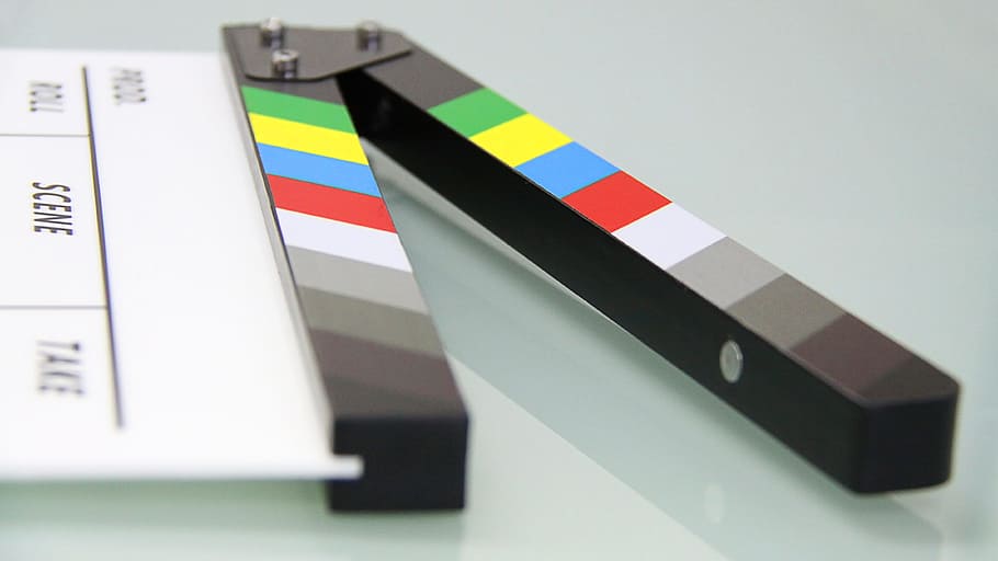 White and Black Clapper Board, cinema, cinematography, close-up HD wallpaper