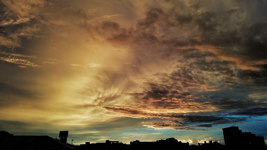 sky, evening, cloud, cloud - sky, building exterior, architecture HD wallpaper