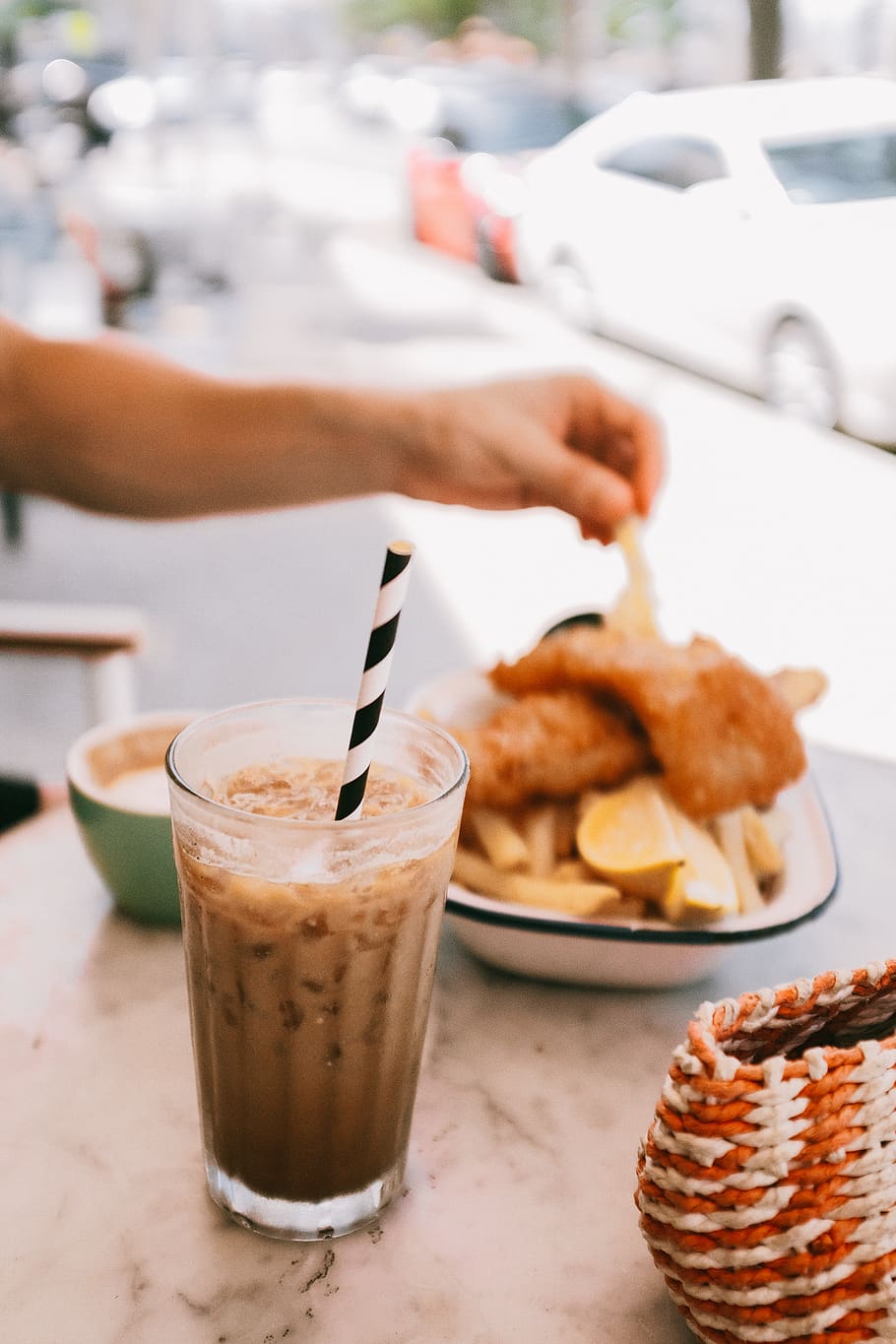 Selective Focus Photography of Cup of Beverage, blurred background HD wallpaper
