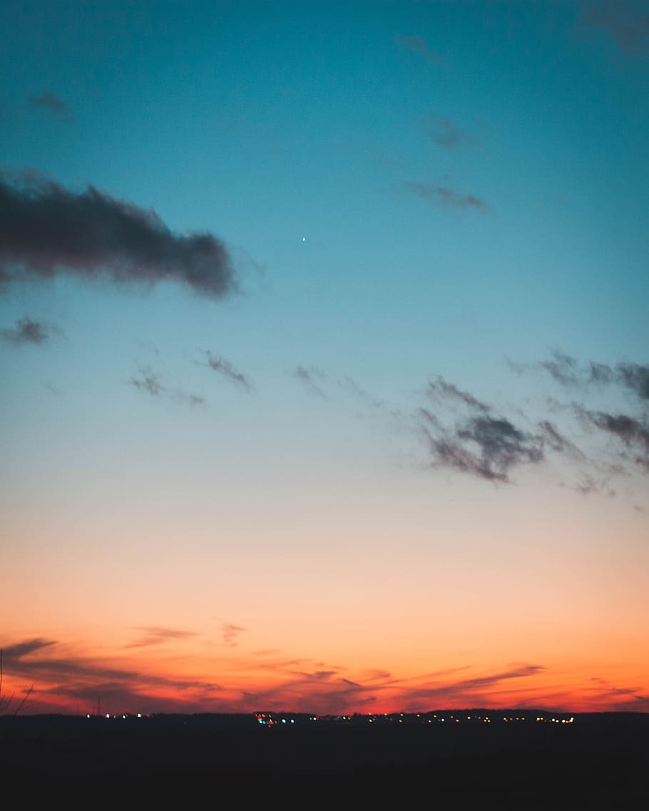 Scenic View of Sky During Dawn, afterglow, clouds, dusk, idyllic HD wallpaper