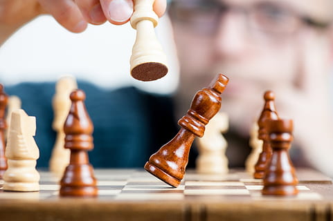 Man Holding Chess Piece, battle, board game, castle, challenge HD wallpaper