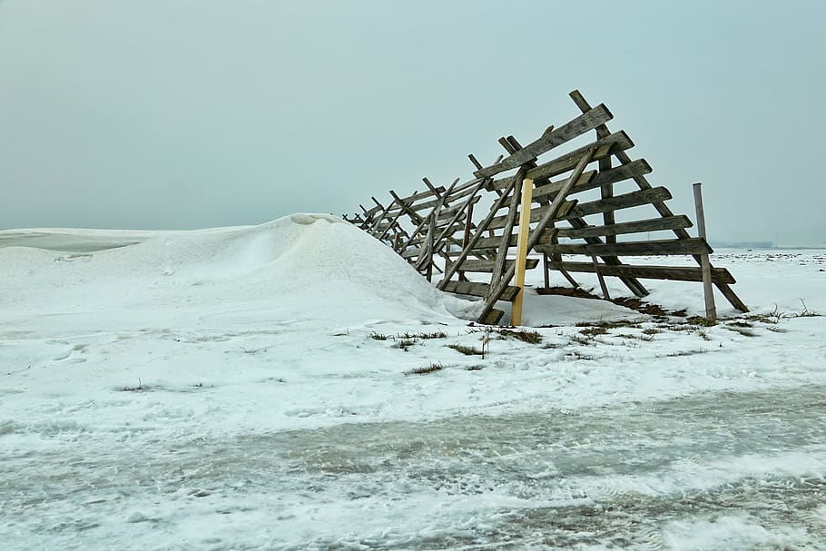 winter, landscape, snow, snowdrift, cold temperature, nature HD wallpaper