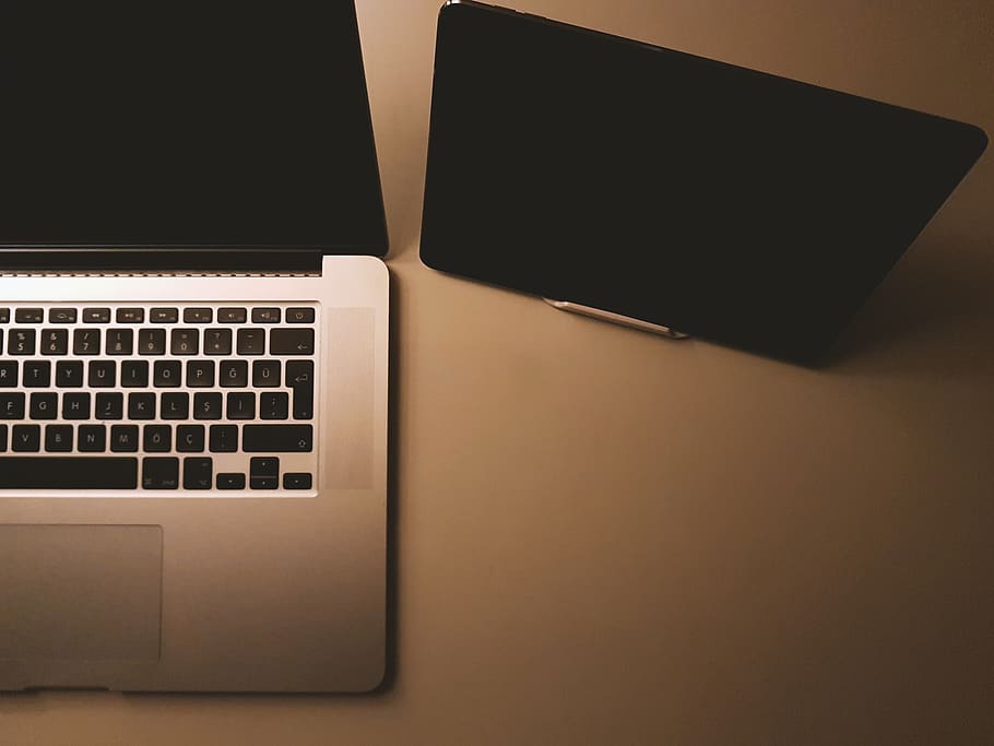 laptop, computer, gadget, modern, technology, electronics, research HD wallpaper