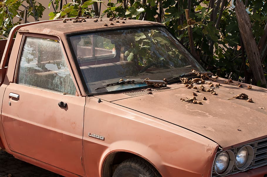 auto, old, broken, rusted, decay, scrap, nostalgia, transport HD wallpaper