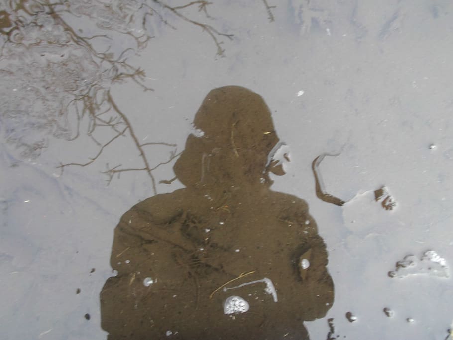 vader, ice, puddle, me, phototgraphy, winter, one person, real people HD wallpaper