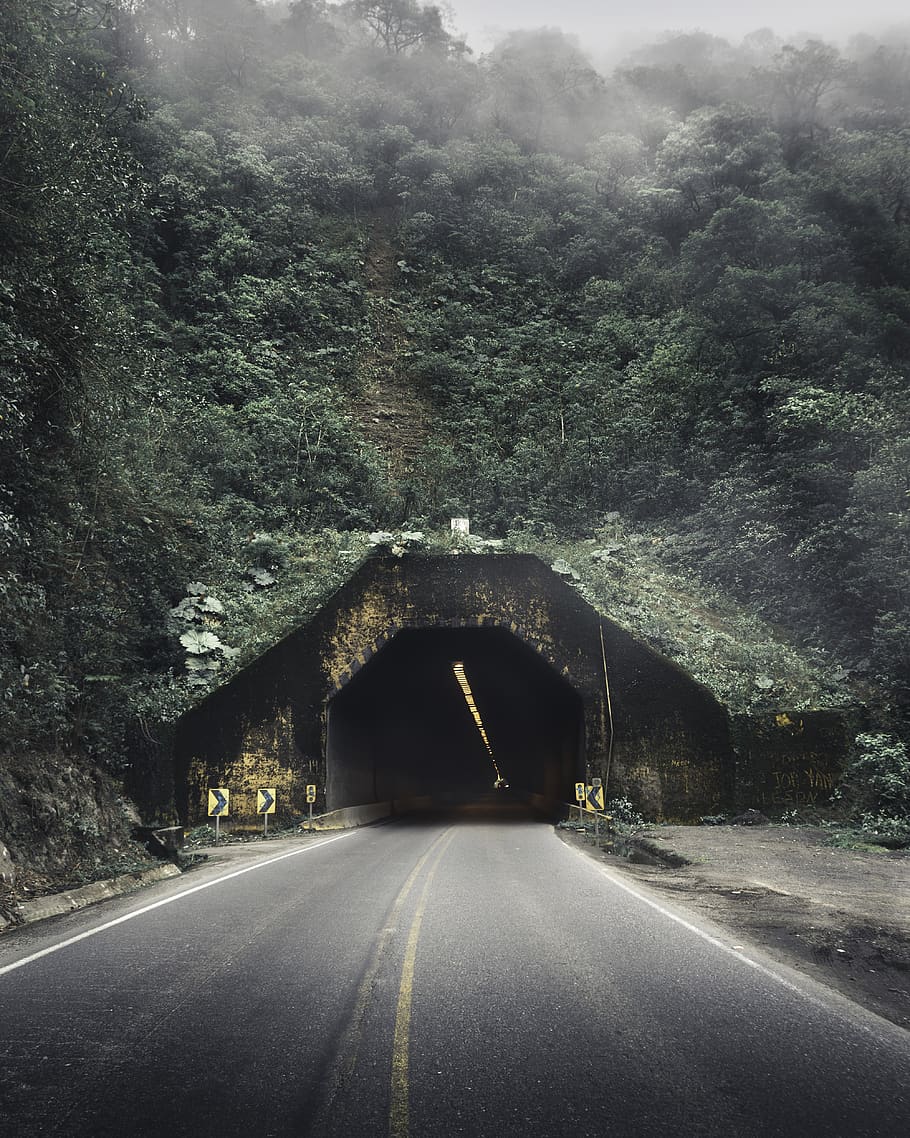 tunnel, costa rica, braulio carrillo national park, road, highway, HD wallpaper