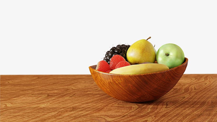 Bowl of fruit on a table., apple, basket, background, food, fresh HD wallpaper