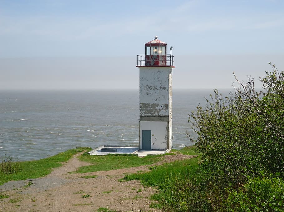 lighthouse, bay, fundy, canada, coastal, landscape, seascape HD wallpaper