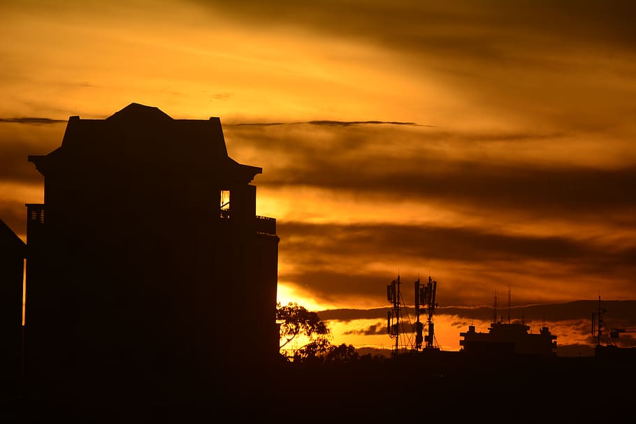 cameroon, douala, ngodi, clouds, landscape, cityscape, skyline, HD wallpaper