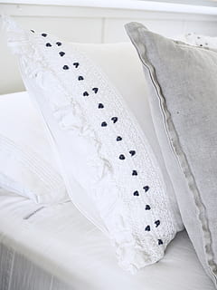 white and grey pillows, home decor, clothing, apparel, cushion HD wallpaper