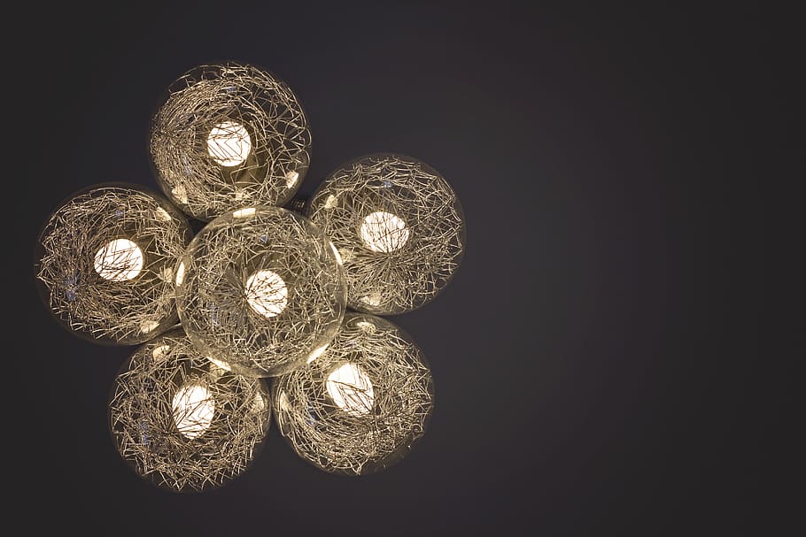 light, lightbulbs, black, yellow, wires, wirey, grunge, urban HD wallpaper