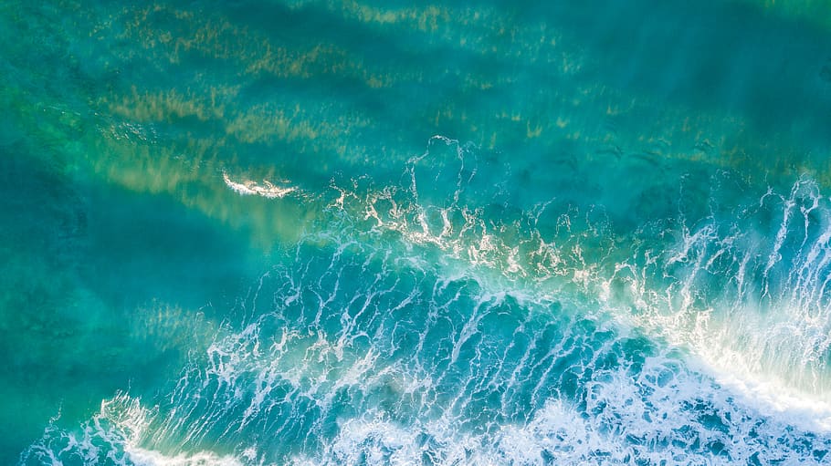 aerial photography of sea waves during daytime, outdoors, nature, HD wallpaper