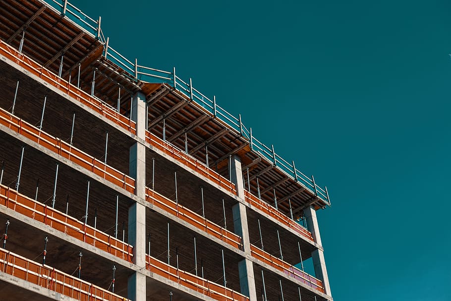 high-rise building, housing, city, urban, sky, railing, architecture HD wallpaper
