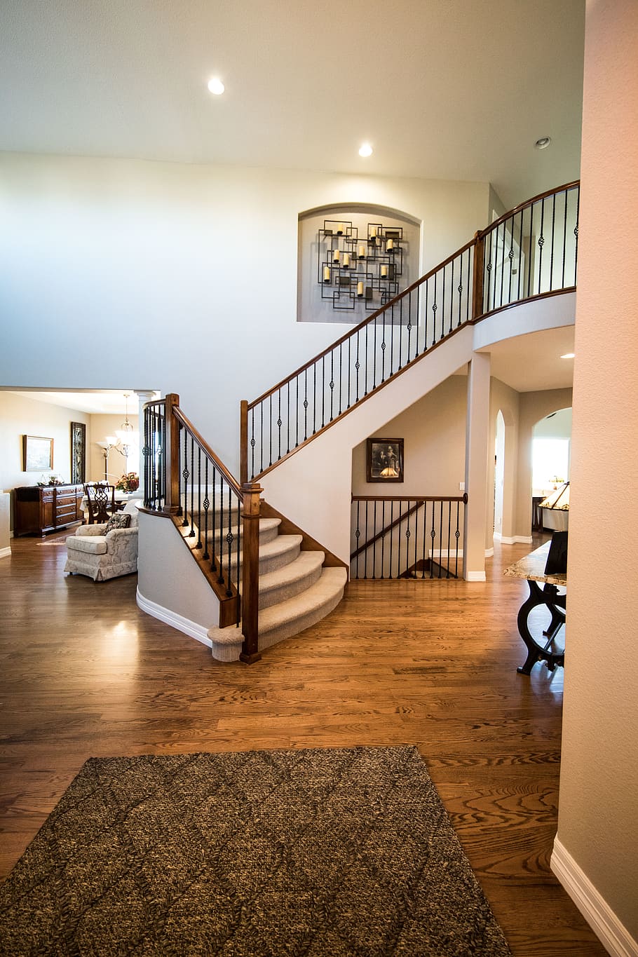 Staircase Area, apartment, architecture, carpet, contemporary HD wallpaper