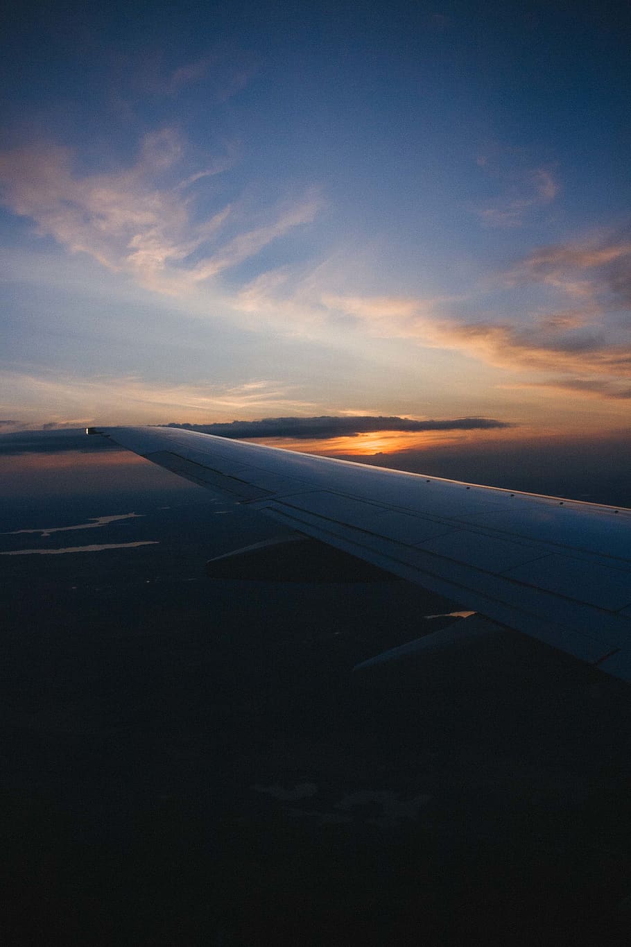 sky, cloud - sky, sunset, air vehicle, airplane, transportation HD wallpaper
